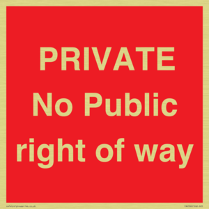 PRIVATE No Public right of way